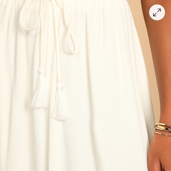 NWT Ivory White Regatta Tassel Midi Skirt- XS - Picture 4 of 12